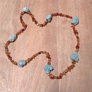 Handmade New Mexico Raw Turquoise Agate Necklace